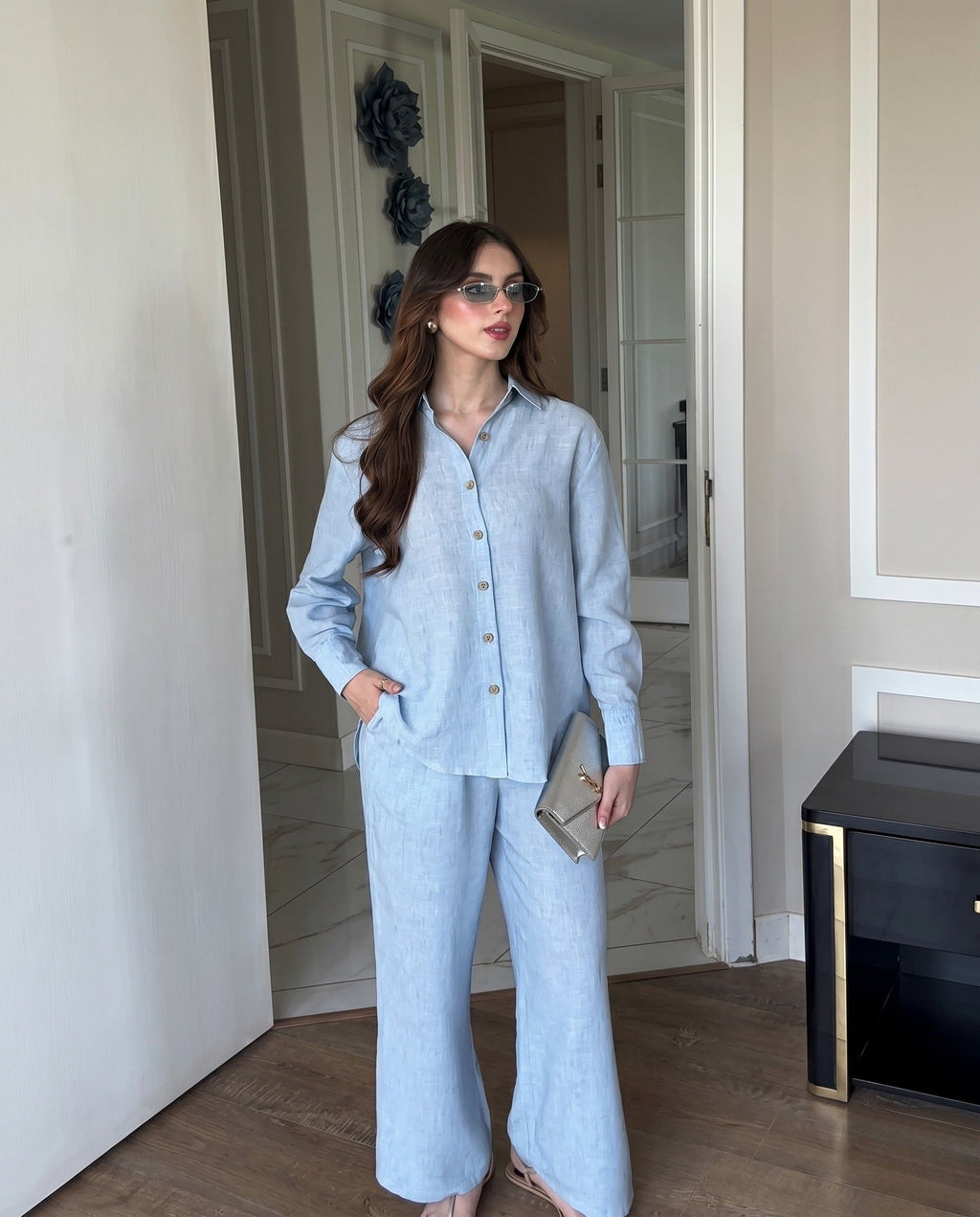 Sora – Serene Sky Linen Comfort Co-Ord Set