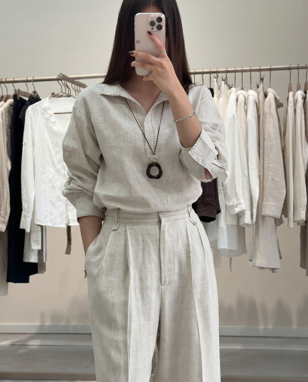 Prya – Ivory Essence Tailored Linen Co-Ord Set