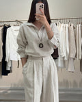 Prya – Ivory Essence Tailored Linen Co-Ord Set