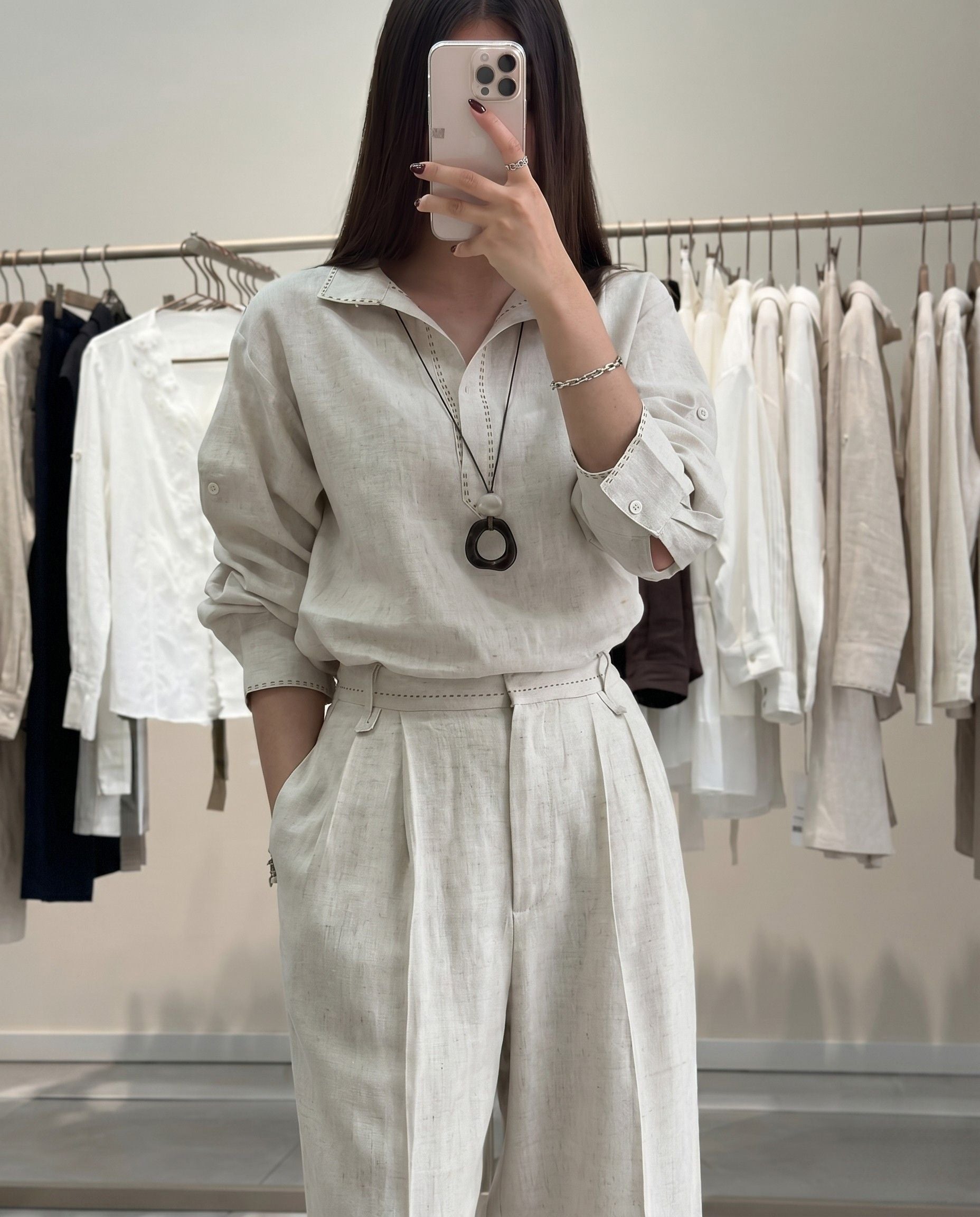 Prya – Ivory Essence Tailored Linen Co-Ord Set