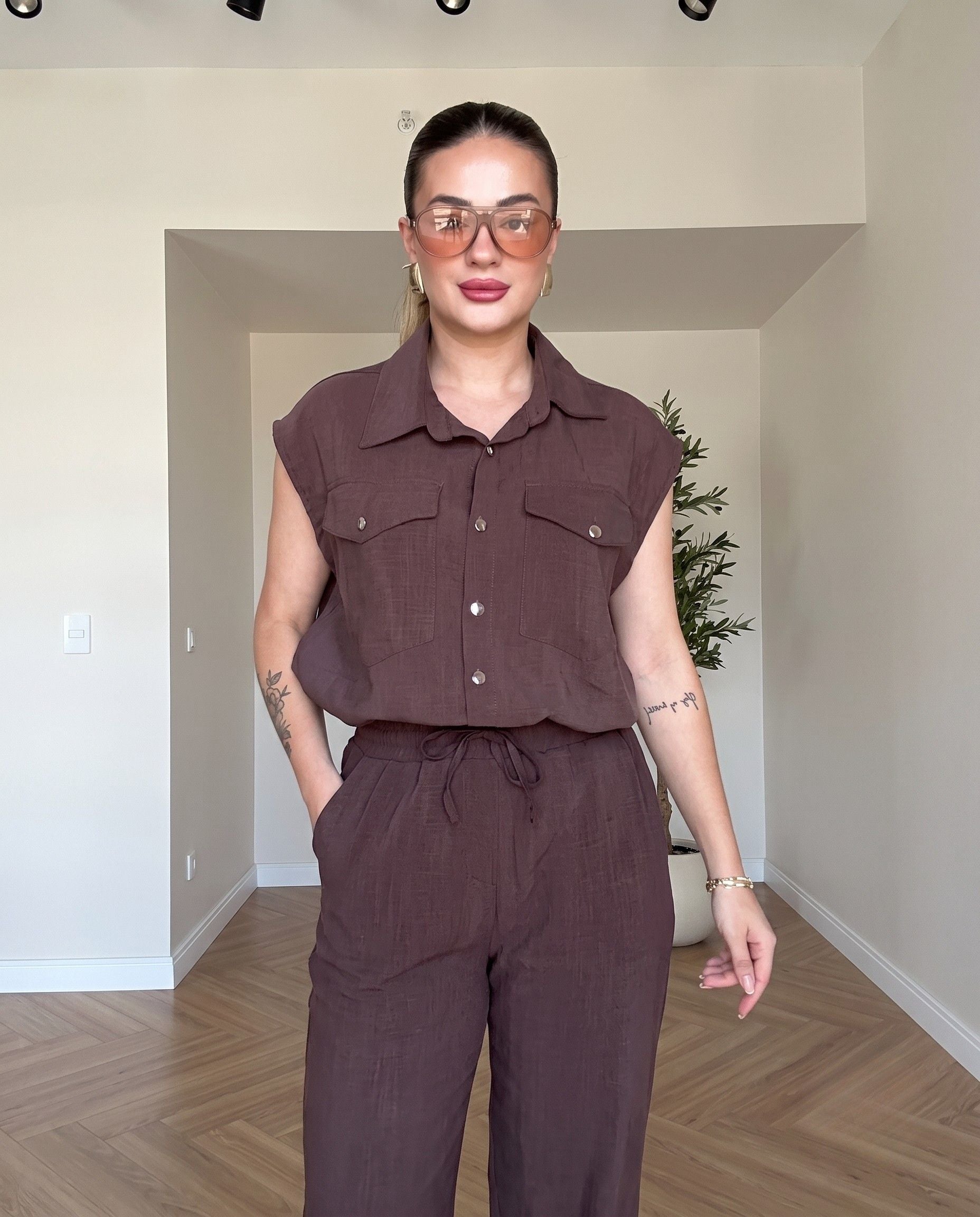 Xylo - Espresso Brown Premium Relaxed Fit Co-Ord Set