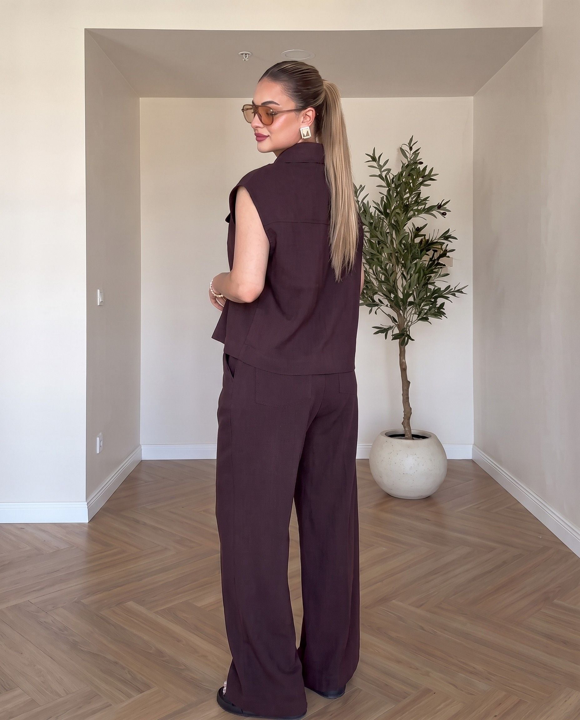 Xylo - Espresso Brown Premium Relaxed Fit Co-Ord Set