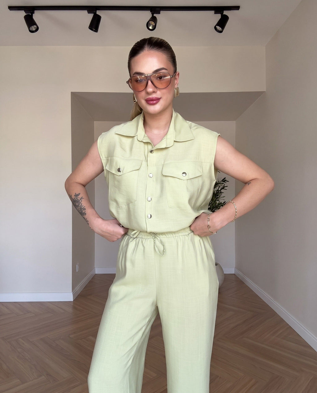 Xylo - Pistachio Green Premium Relaxed Fit Co-Ord Set