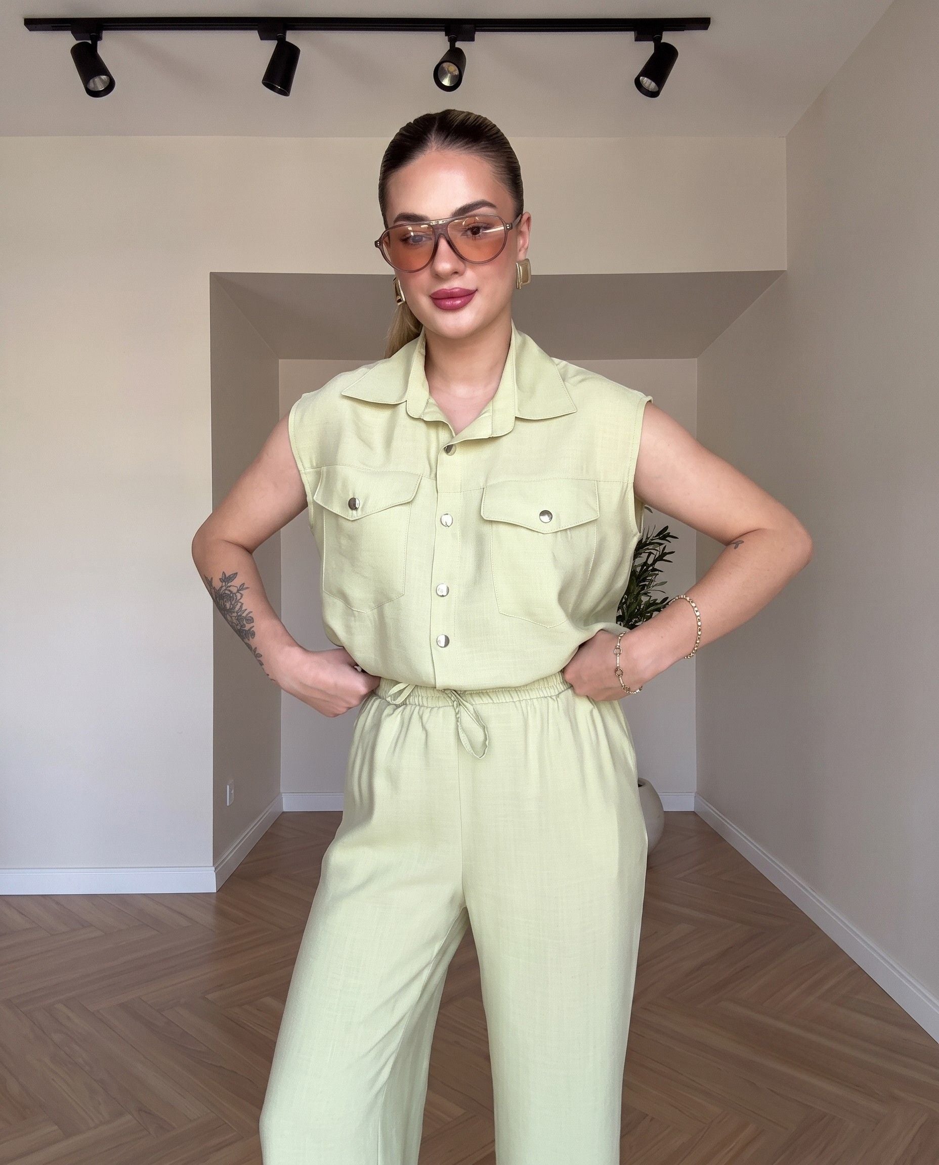 Xylo - Pistachio Green Premium Relaxed Fit Co-Ord Set