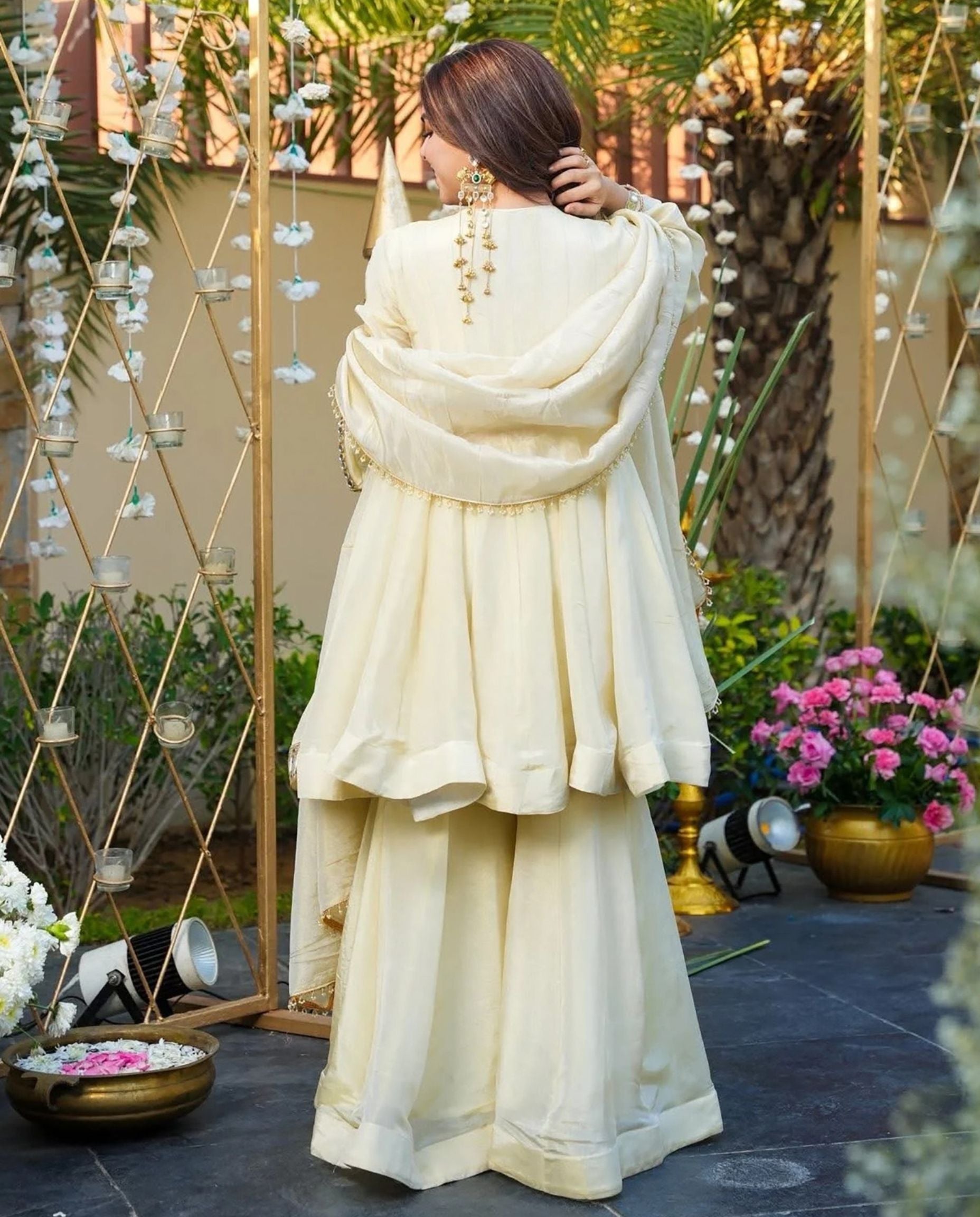 Blume - Champagne Glow Mirror Sharara Set