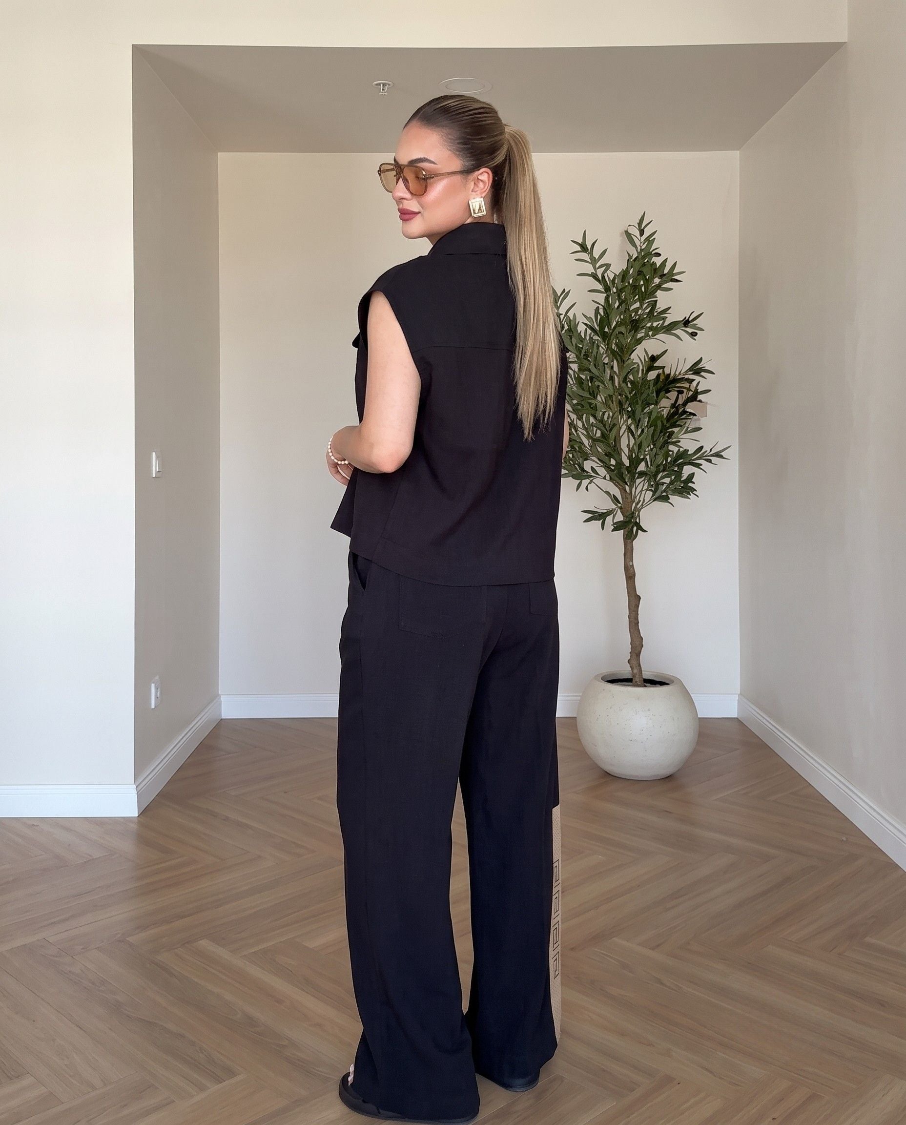 Xylo - Jet Black Premium Relaxed Fit Co-Ord Set