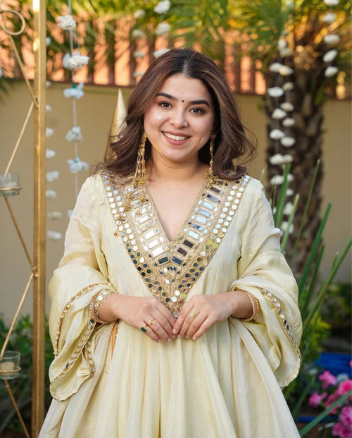 Blume - Champagne Glow Mirror Sharara Set