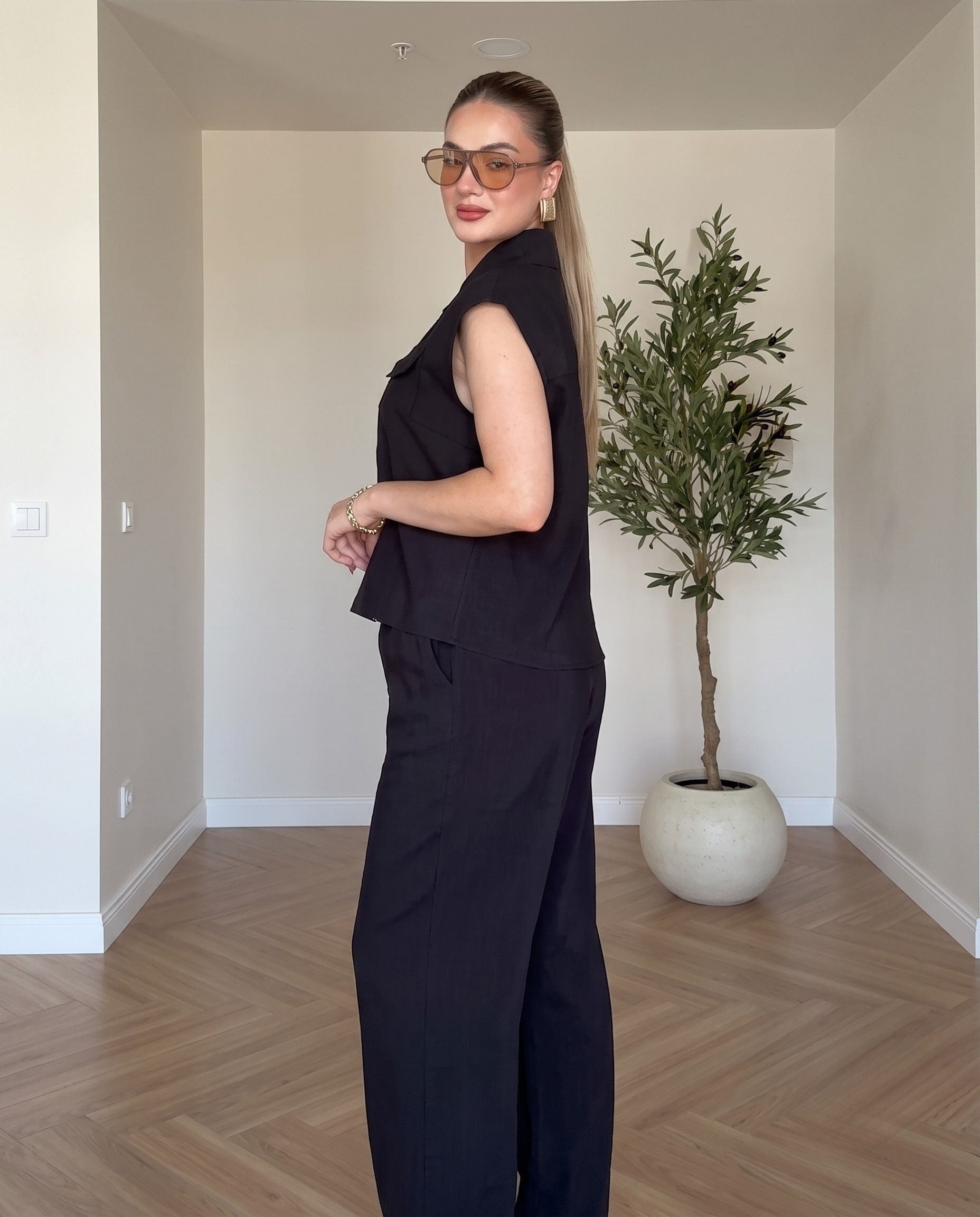 Xylo - Jet Black Premium Relaxed Fit Co-Ord Set
